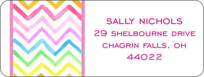 Watercolor Chevron Address Labels